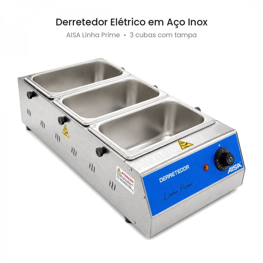 Derretedor Banho Maria 3 Cubas 2,5L